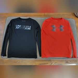 2 Boys Under Armour long-sleeved shirts